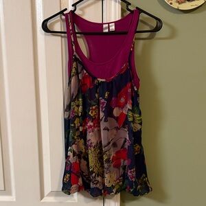 Vibrant Floral Tank Top - Multicolor